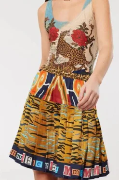 Diana Pleated Skirt Oriental