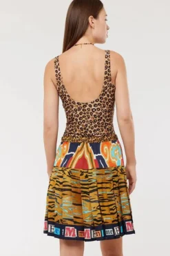 Diana Pleated Skirt Oriental