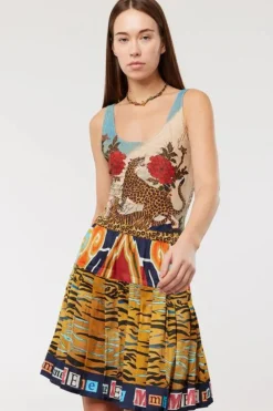 Diana Pleated Skirt Oriental