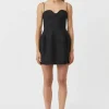 Doherty Peplum Mini Dress Black