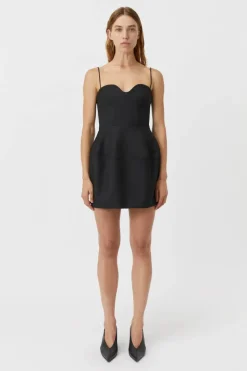 Doherty Peplum Mini Dress Black
