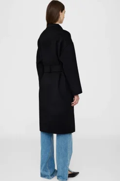 Dylan Coat Black Cashmere Blend