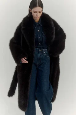 Ebony Shearling Coat Infusion