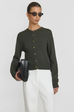 Ego Cardi Dark Olive Marle