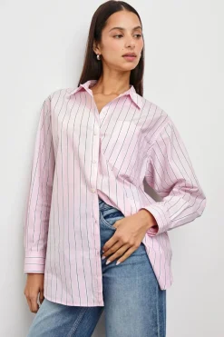 Elsa Shirt Cherry Blossom Stripe