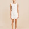Emma Button Down Mini Dress Ivory