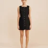 Emma Button Down Mini Dress Black