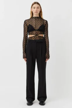 Eros Long Sleeve Bodysuit Black