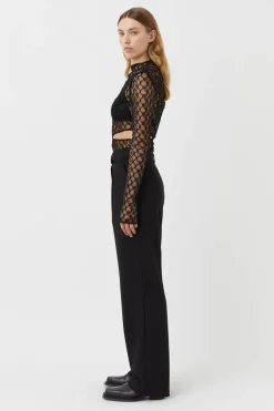 Eros Long Sleeve Bodysuit Black