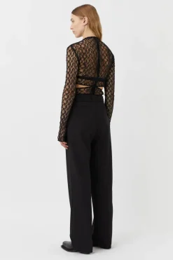 Eros Long Sleeve Bodysuit Black