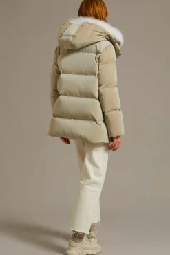 Glazed Technical Parka 76cm Pearl