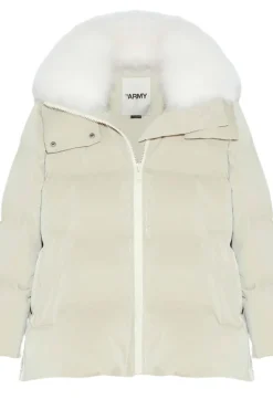 Glazed Technical Parka 76cm Pearl