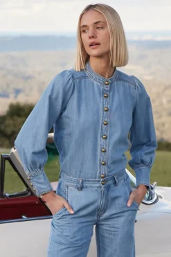 Hanker Top Light Washed Denim