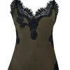 Harper Bias Cami Moss Green/ Black