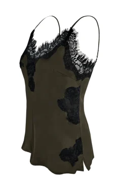 Harper Bias Cami Moss Green/ Black