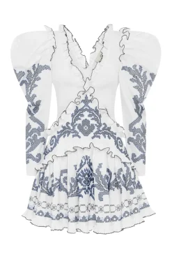 Hazel Embroidered Mini Dress