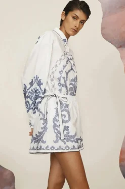 Hazel Embroidered Shorts White