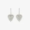 Heart Rays Earrings Sterling Silver