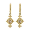 Indie Earrings Gold | Peach Zircon