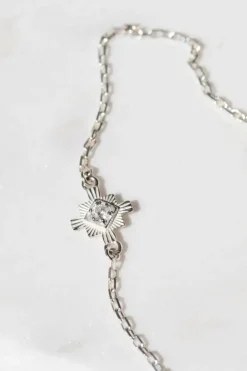 Inka Bracelet Sterling Silver - White Zircon