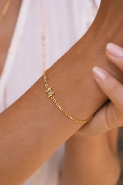 Inti Bracelet 22k Gold | Peach Zircon