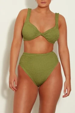 Jamie Bikini Metallic Moss