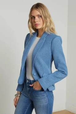 Jennah Blazer Harbor Blue/Good Luck Chain