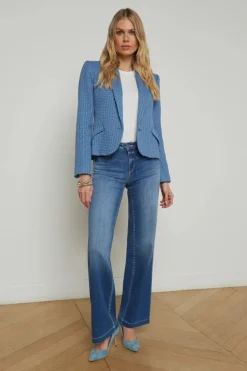 Jennah Blazer Harbor Blue/Good Luck Chain