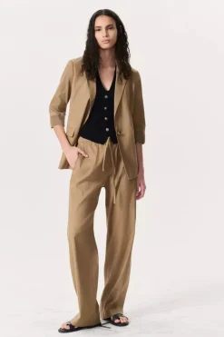 Jennie Linen Blazer Muted Brown