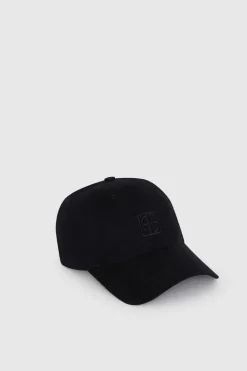 Jeremy Baseball Cap Framed Monogram Black