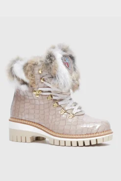 Karin Croco Boot Beige