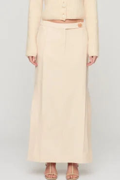 Kingston Pintuck Skirt Macadamia