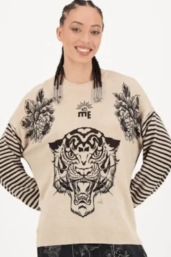 Kristy Crew Neck Sweater Sand