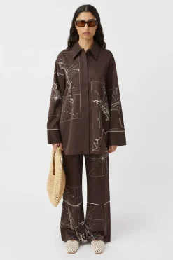 Laguna Shirt Chocolate Map Print