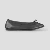 Leather Ballet Flat Black