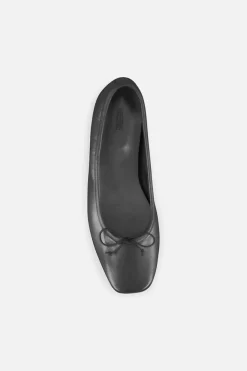 Leather Ballet Flat Black