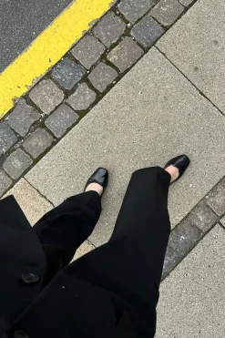 Leather Ballet Flat Black