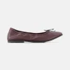 Leather Ballet Flat Deep Burgandy