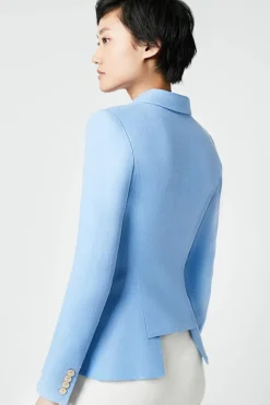 Linen Duchess Blazer Periwinkle