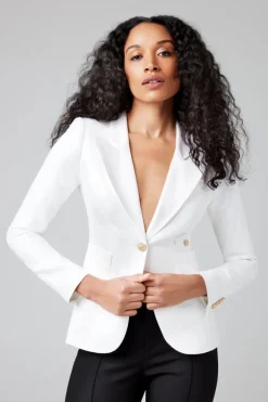 Linen Duchess Blazer White