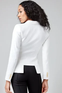 Linen Duchess Blazer White