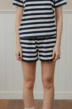 Lounge Shorts Navy Stripe