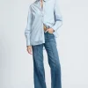 Maxine Combo Shirt Light Blue