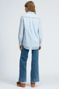Maxine Combo Shirt Light Blue