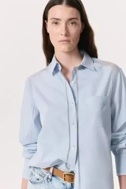 Maxine Combo Shirt Light Blue