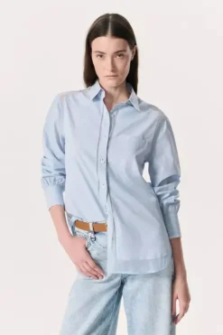 Maxine Combo Shirt Light Blue