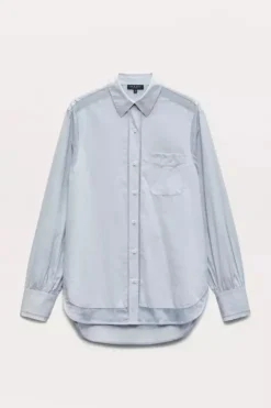 Maxine Combo Shirt Light Blue