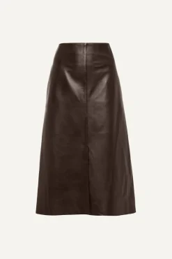 Maz Leather Skirt Chocolate