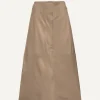 Maz Leather Skirt Gravel