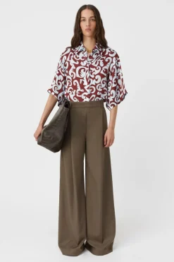 Medici Shirt Red And Ice Blue Print